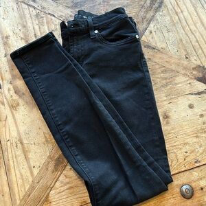 Ladies size 27 Seven for mankind black jeans “the skinny “